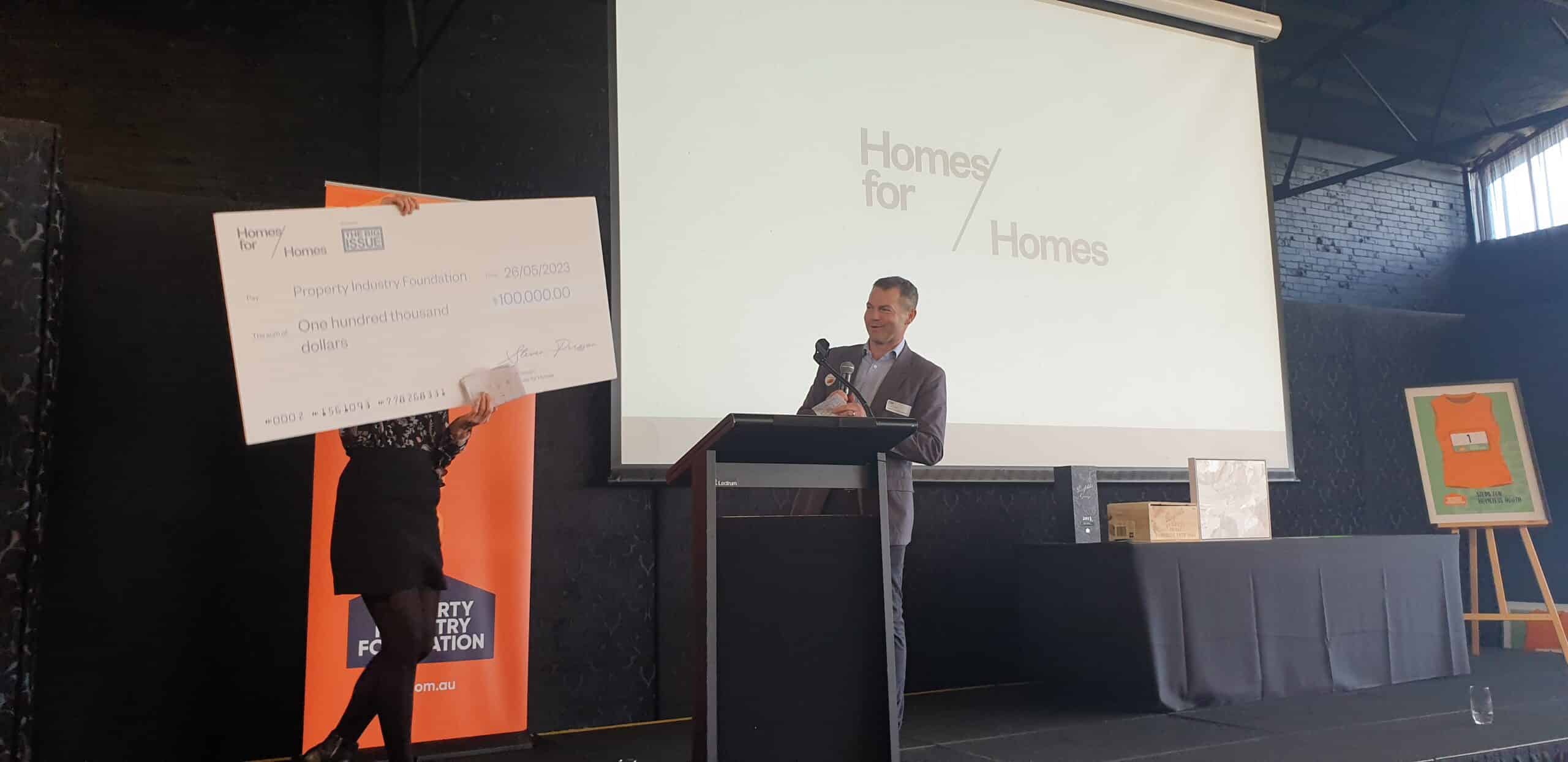 100K Grant from Homes for Homes