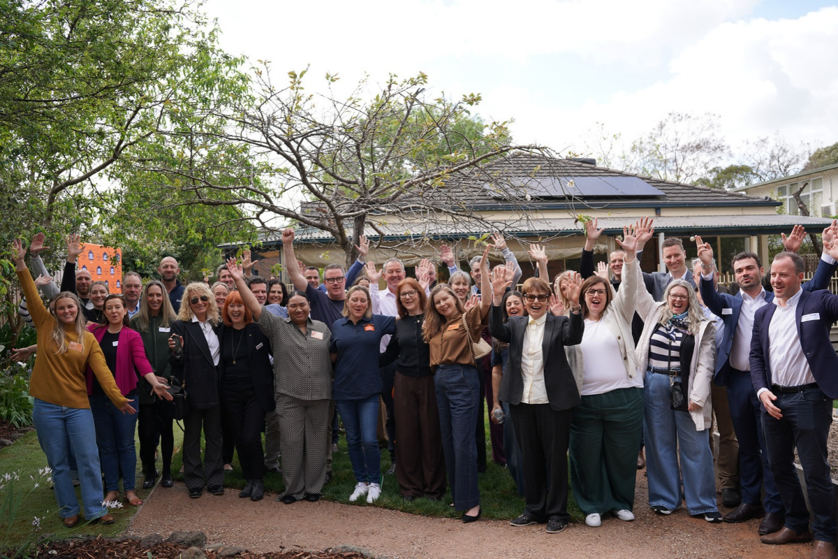 Haven House Heathmont: Partners Celebrate the Opening Partners and supporters outside Haven House Heathmont on opening day